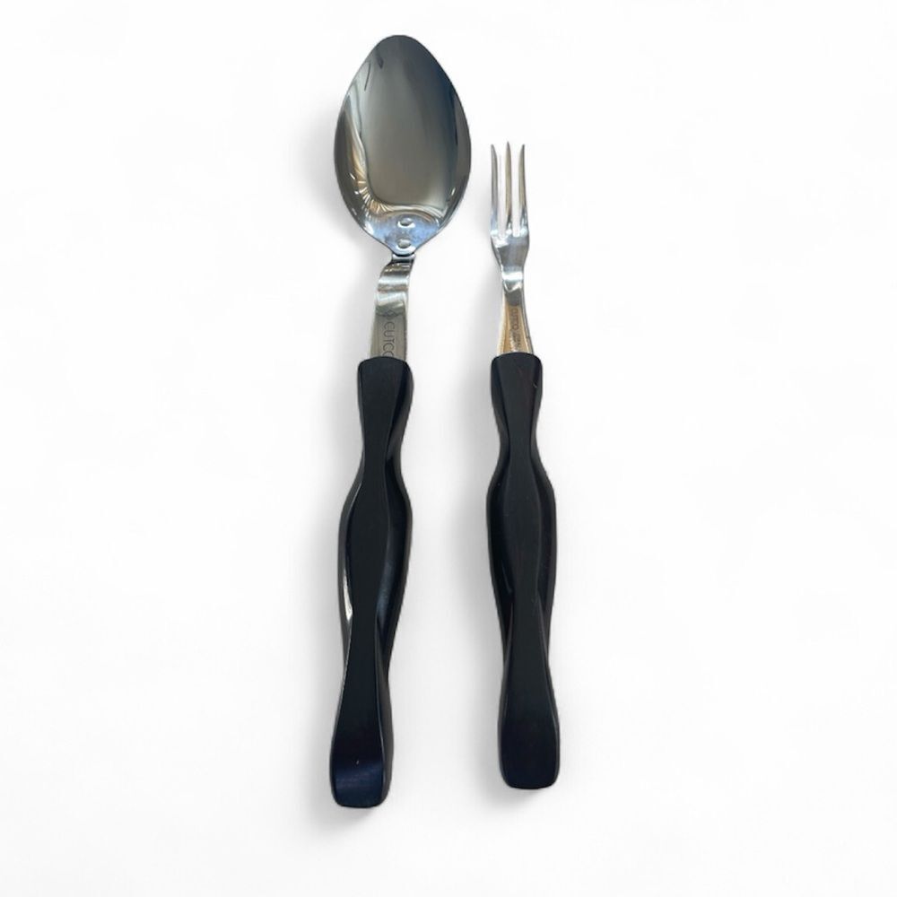Cutco # 1726 KJ Fork & Mixing Large Serving Spoon 17 KH  Classic Dark Brown
